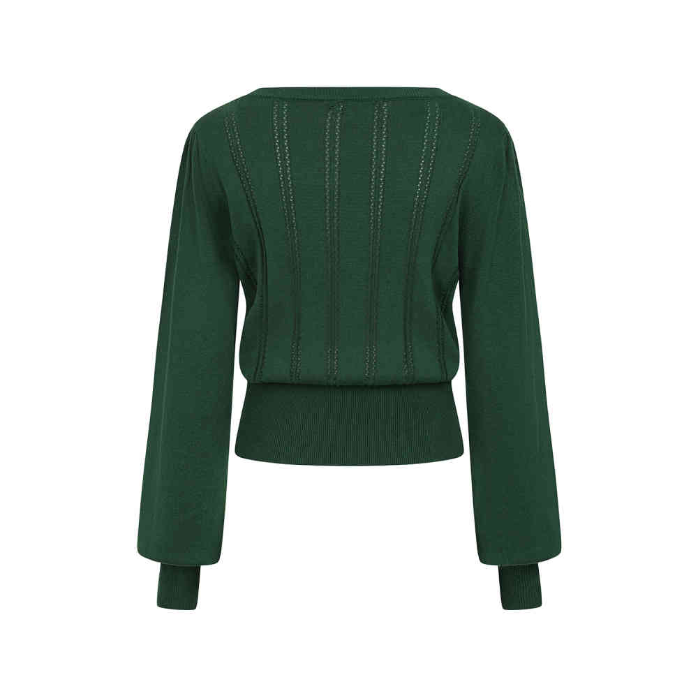 Banned - Angel Pointelle Knit Gebreide trui - Donkergroen